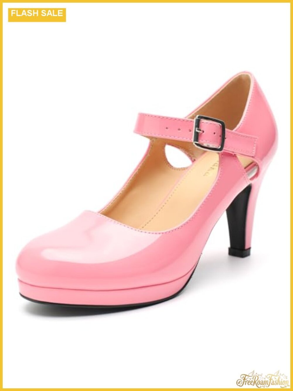 Faux Velvet Kitten Heels Mary Janes Round Toe Dress Pumps